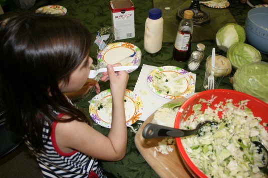 kids love coleslaw