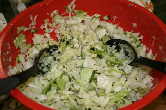 school garden coleslaw