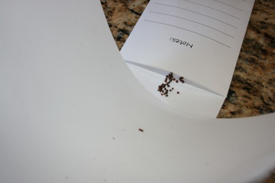 roll them into seed saving packet