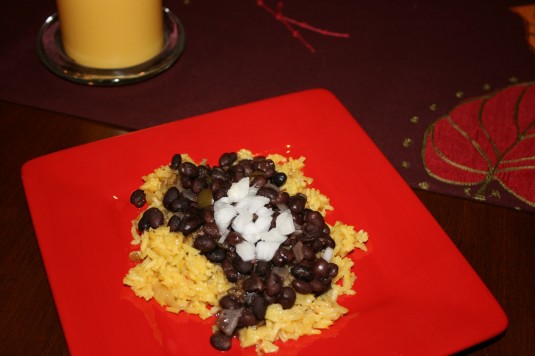 Recipe for Chicken and Yellow Rice with Black Beans